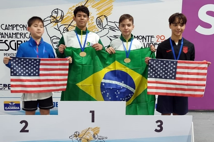 Brasil é vice-campeão do Pan-Americano Infantil e Veterano de Esgrima, com grande evolução no total de medalhas