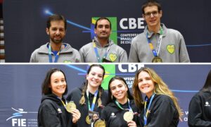 campeões do florete masculino e da espada feminina encerram o Campeonato Brasileiro de esgrima
