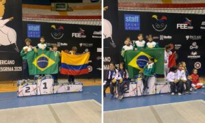 Brasil domina pódios da espada sub-9 feminina e sub-11 masculina no Sul-Americano Infantil