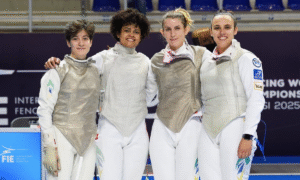 Equipe do florete feminino do Brasil no Mundial de Esgrima 2025