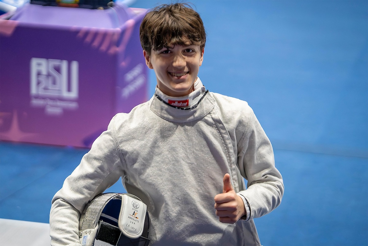 Marcus Pinto, bronze no sabre masculino da esgrima nos Jogos Pan-Americanos Júnior Assunção-2025 (Foto: Grazie Batista/COB)