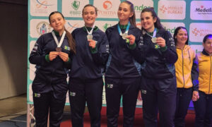 Ana Beatriz Fraga, Luana Pekelman, Karina Trois e Camila Vieira terminaram com a prata continental