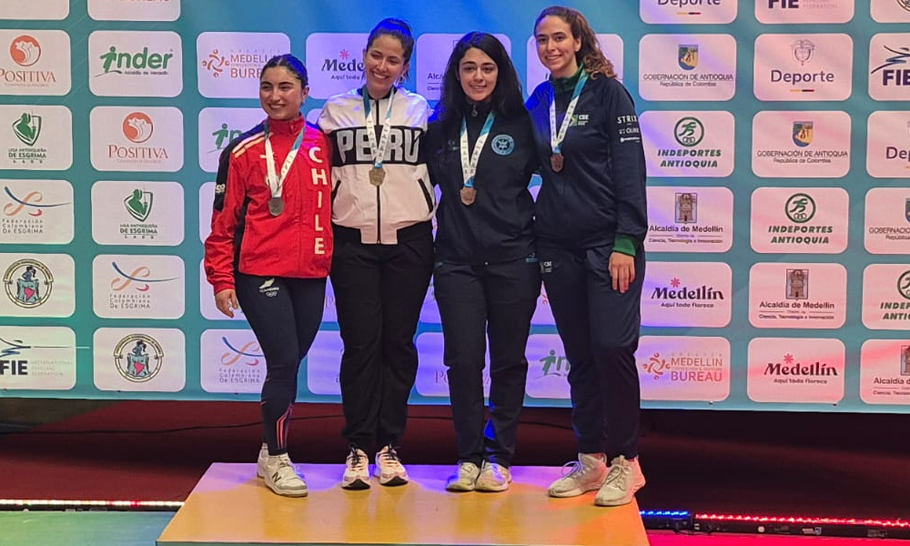 Victoria Vizeu ganhou o bronze no Sul-Americano na espada feminina