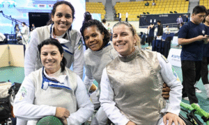 Equipe feminina do Brasil no Mundial de Paraesgrima