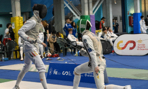 Dominic de Almeida em ação na Copa do Mundo