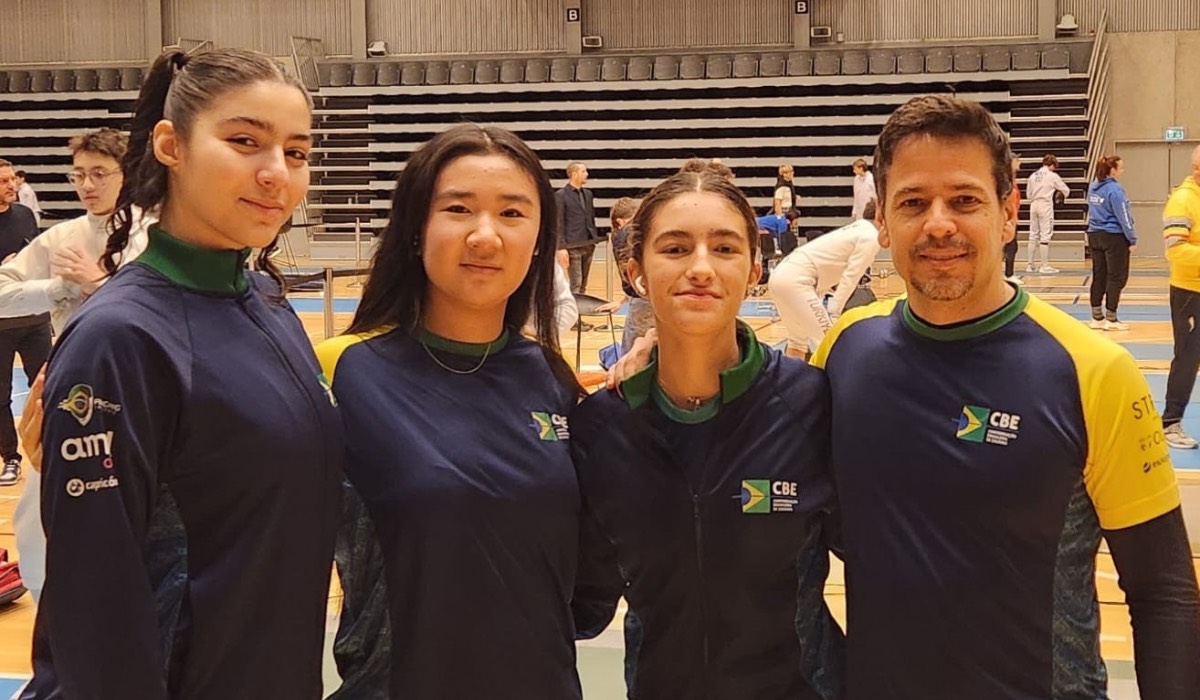 equipe cadete feminina em Copenhagem, na Dinamarca