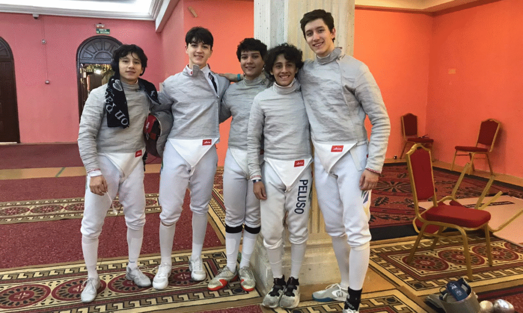 Delegação masculina do Brasil na Copa do Mundo Cadete e Júnior de Sabre na Tunísia