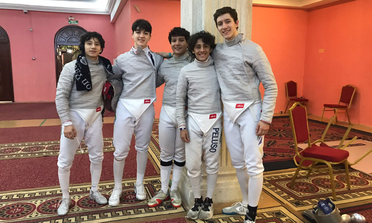 Delegação masculina do Brasil na Copa do Mundo Cadete e Júnior de Sabre na Tunísia