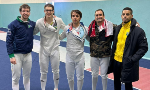 Equipe masculina do brasil na Copa do Mundo de florete em Paris