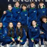 Equipe brasileira do sabre que disputou o Mundial Cadete e Juvenil de esgrima (Luca Pagliaricci:Bizzi Team:FIE)