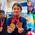 Lucas Laidens François Marfisa Martinna Dinucci Ana Herklotz Vania Oliveira no Pan-Americano Infantil e Veterano de Esgrima