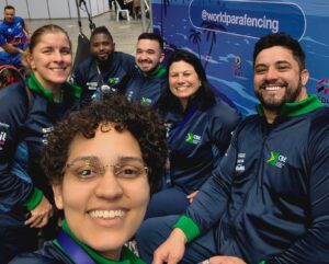 Fabiana Soares, Jovane Guissone, Kevin Damasceno, Mônica Santos, Rayssa Veras e Vanderson Luis Chaves na Copa do Mundo de Paraesgrima em Chon Buri