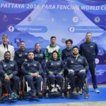 Fabiana Soares, Jovane Guissone, Kevin Damasceno, Mônica Santos, Rayssa Veras e Vanderson Luis Chaves na Copa do Mundo de Paraesgrima em Chon Buri