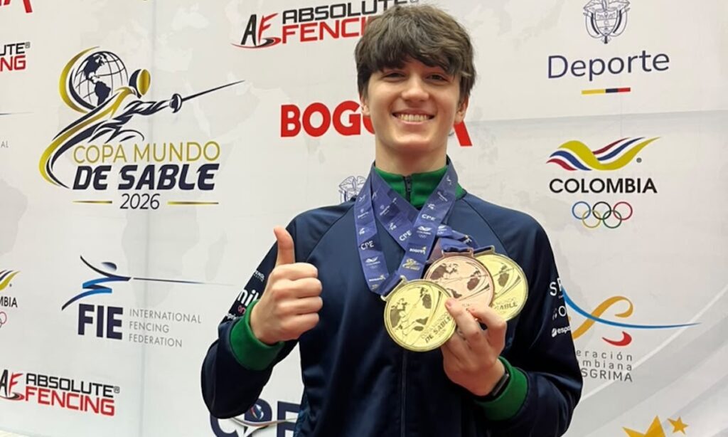 Marcus Pinto sabre masculino esgrima Copa do Mundo Cadete e Juvenil de Sabre Bogotá