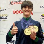Marcus Pinto sabre masculino esgrima Copa do Mundo Cadete e Juvenil de Sabre Bogotá