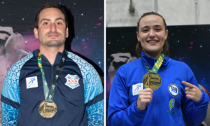 Guilherme Toldo (GNU) e Luana Pekelman (Pinheiros) no Torneio Nacional Cidade de São Paulo